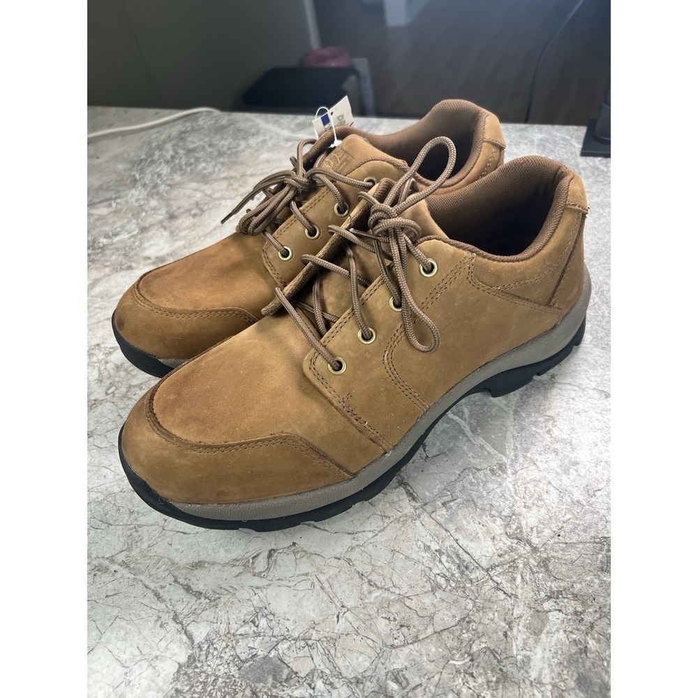 Duluth Trading Co Men's Size 13 Brown Leather Slip Resistant Oxford Work Shoes